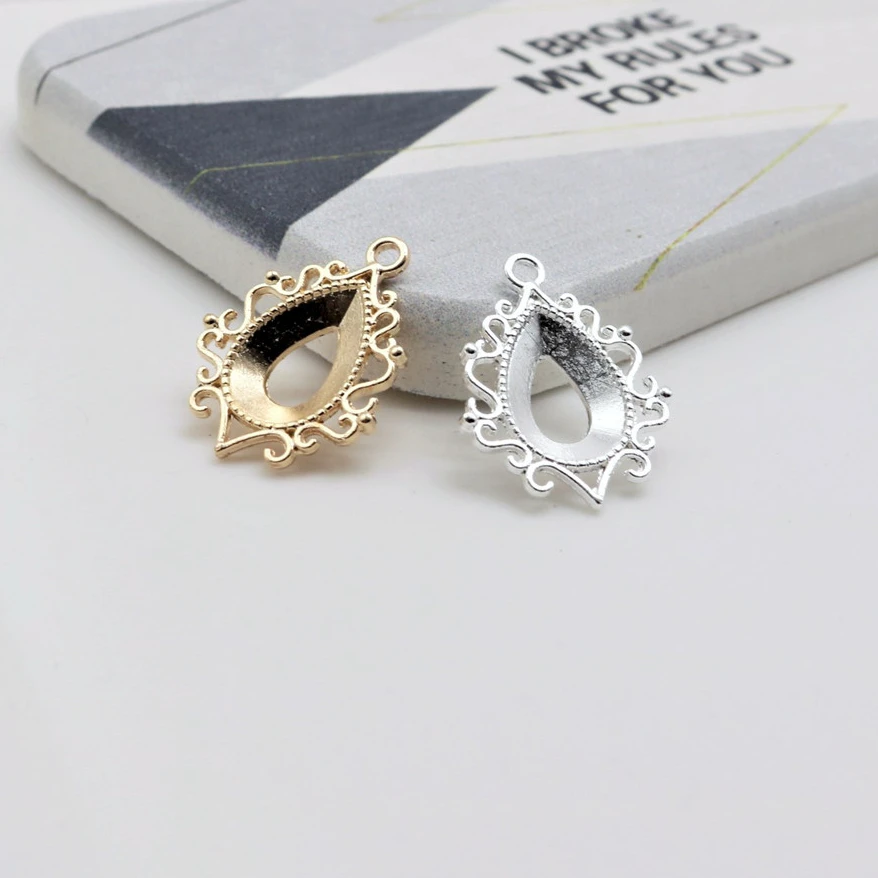 Alloy Plated Single Drop Hanging Pendant Accessories 10Pcs/Bag DIY Necklace Bracelet For Lace Jewelry Simplicity Making Supplies