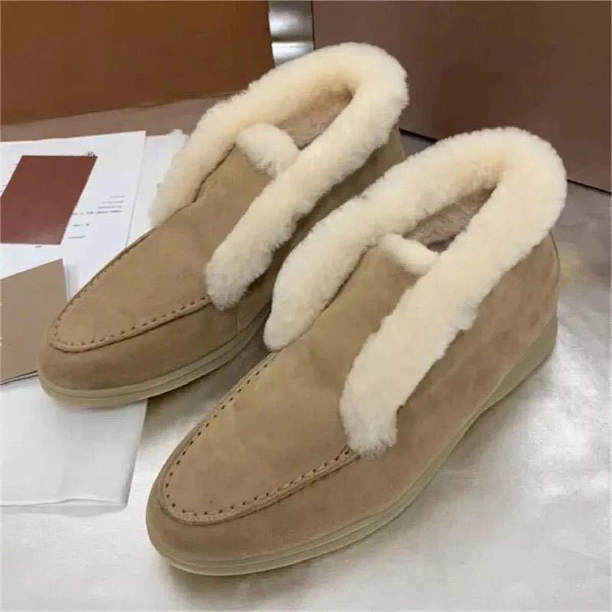 

Зимние Модные женские ботинки, удобная обувь на плоской подошве, Теплые повседневные женские ботинки с подкладкой