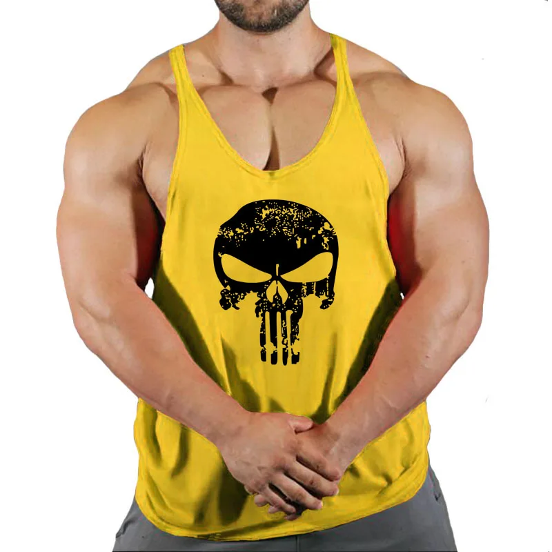 Fitness Clothing Bodybuilding Shirt Men Top for Fitness Sleeveless Sweatshirt Gym T-shirts Suspenders Man Men's Vest Stringer images - 6
