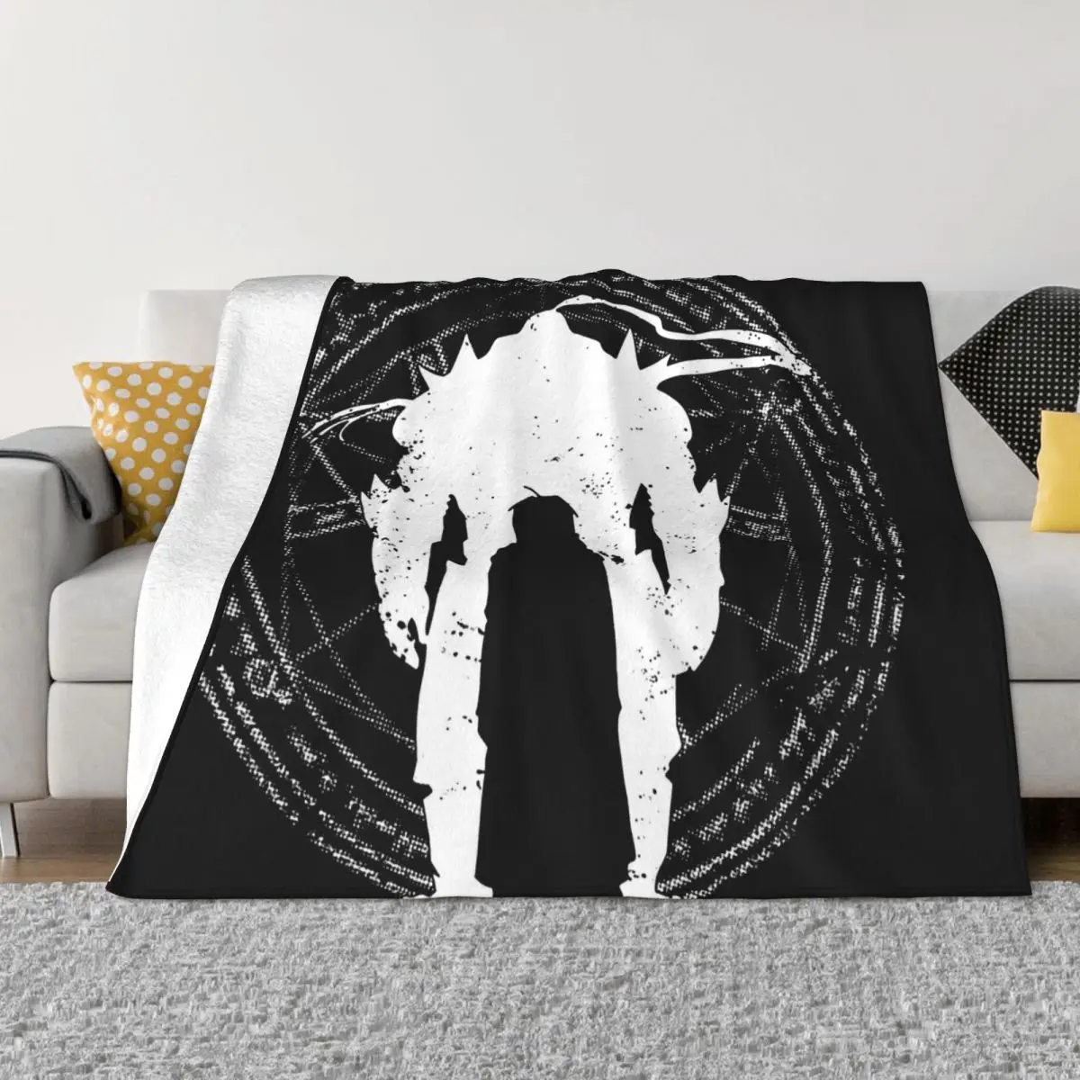 

Fullmetal Alchemist Edward Alphonse Elric Anime Brothers Portable Warm Throw Blankets for Bedding Travel