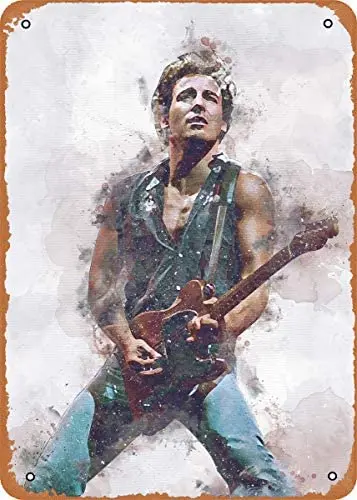 

Bruce Springsteen Bruce Springsteen Plaque Poster Metal Tin Sign 8" x 12" Vintage Retro Wall Decor