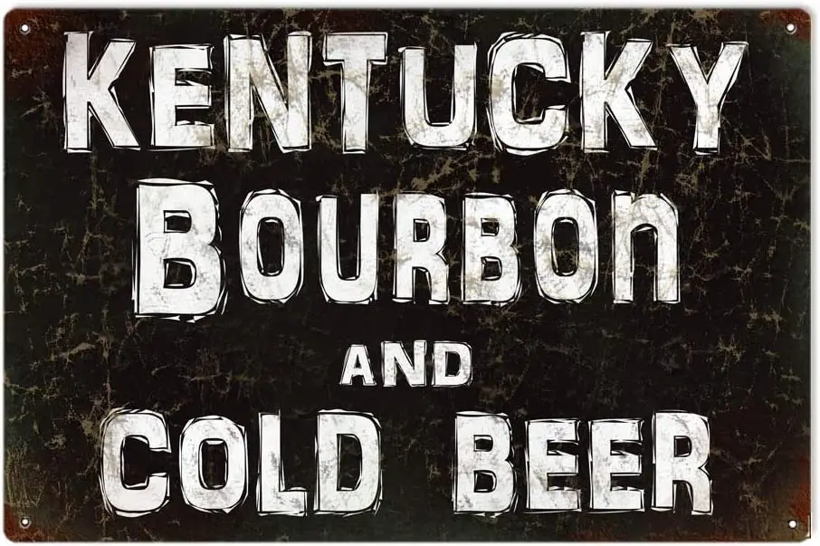 

Kentucky Bourbon Metal Tin Sign Decor Travel Tin Sign