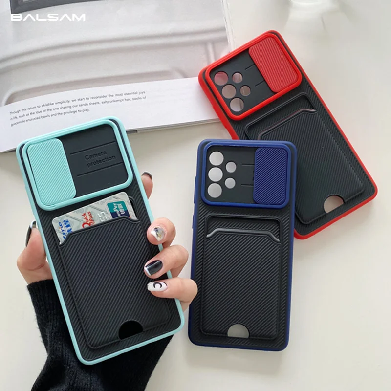 

Защитный чехол-кошелек с зажимом для камеры Samsung Galaxy M42 A13 A32 A42 a52 A72 A12 A50 A30 A21 s J4 J7 premier J8