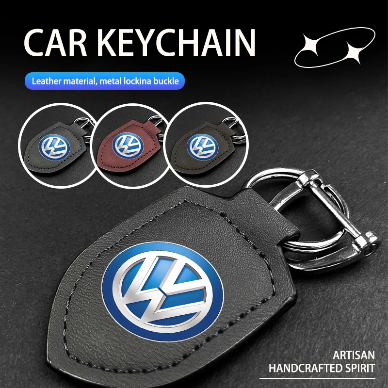Брелок для ключей из высококачественной кожи Volkswagen Scirocco Passat Polo B5 B6 B7 CC Tiguan Sharan Touran