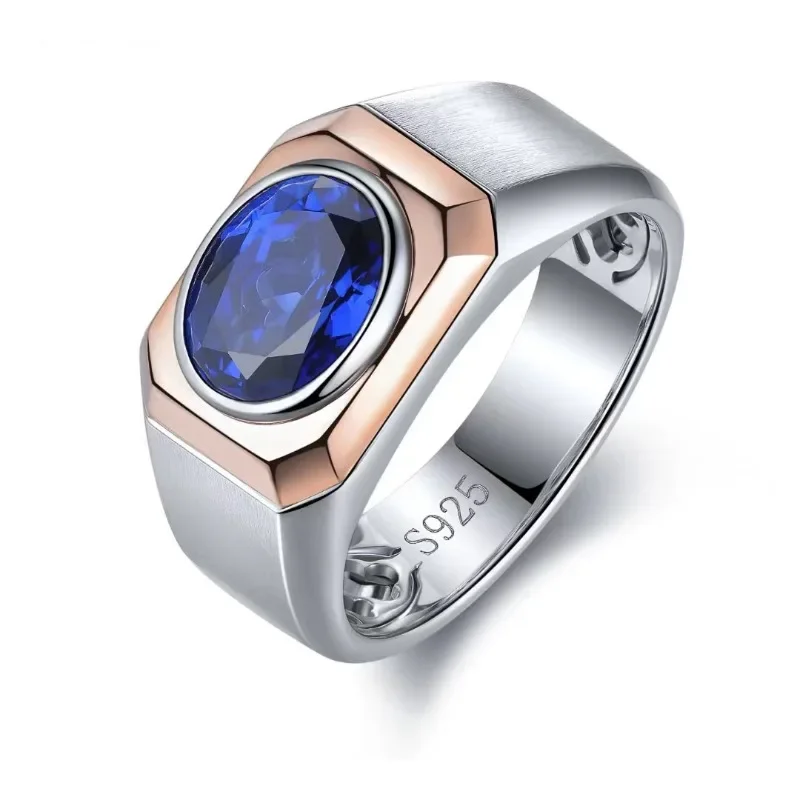 Ruihe Новое роскошное кольцо из серебра 925 пробы овальной формы 2 64 карата с