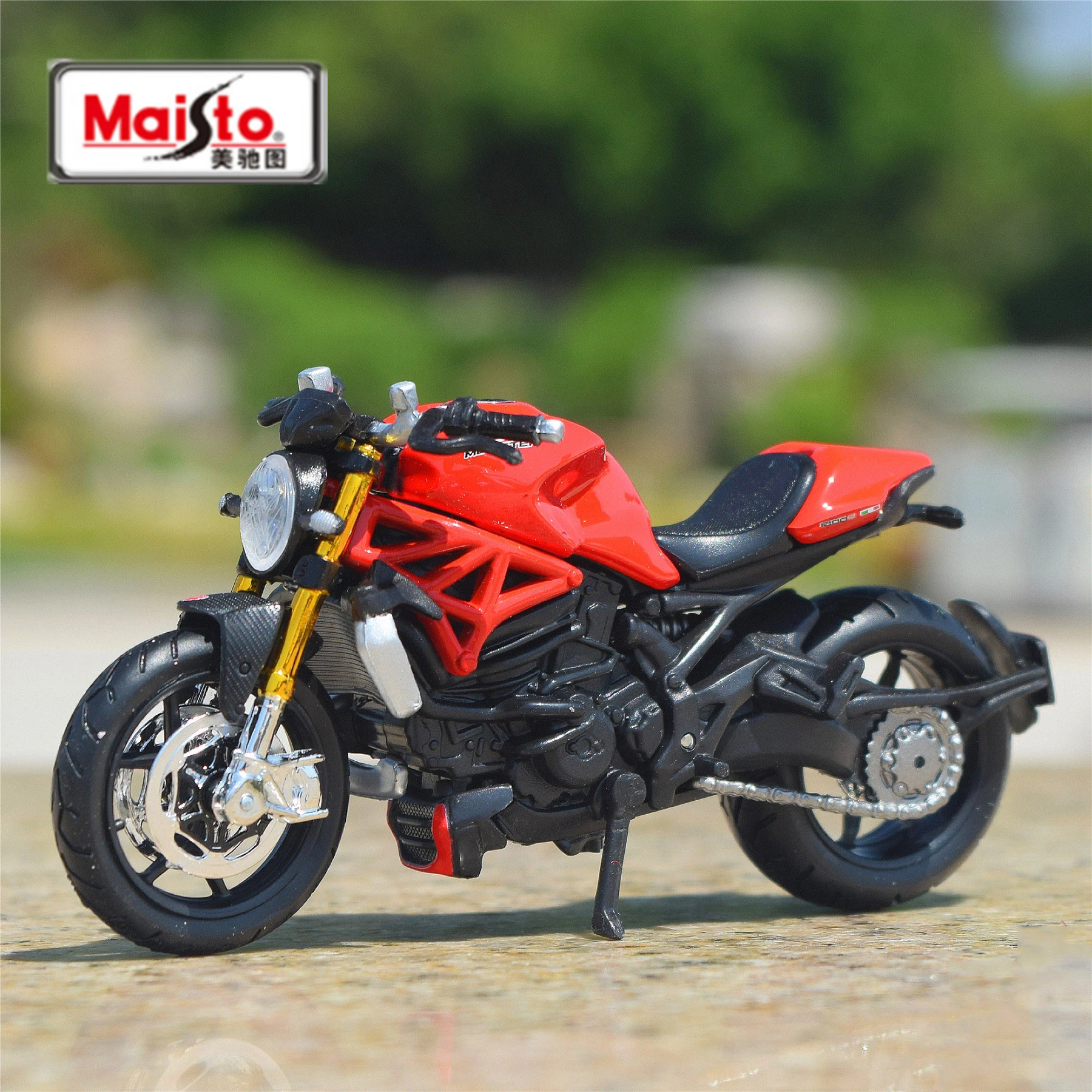 

Maisto 1:18 DUCATI Monster 1200S Alloy Race Motorcycle Model Simulation Diecast Metal Street Motorcycle Model Childrens Toy Gift