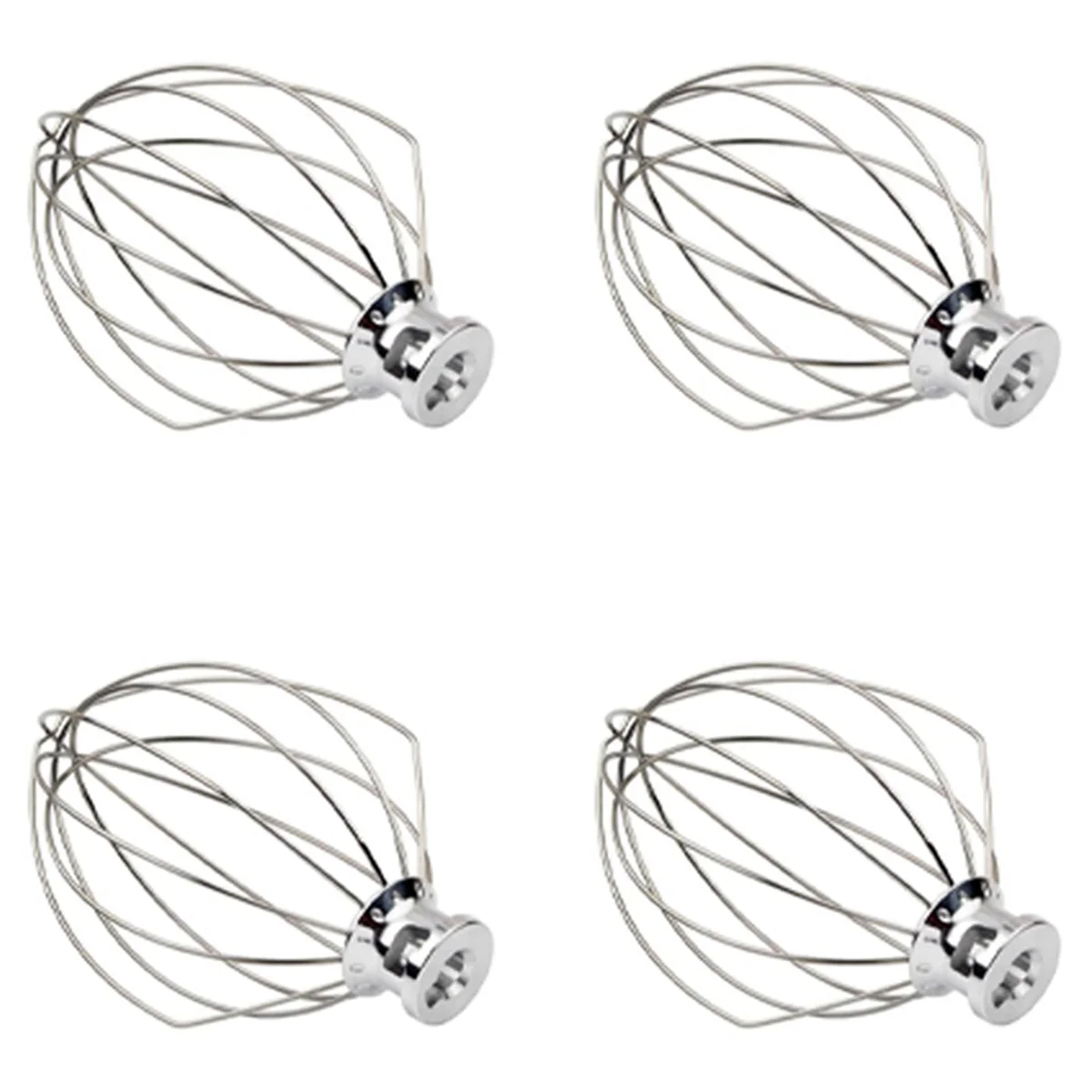

4X K5AWW Wire Whip Steel Wire Whisk Stainless Steel Egg Beater Mixer Mixing Head 5QT for American