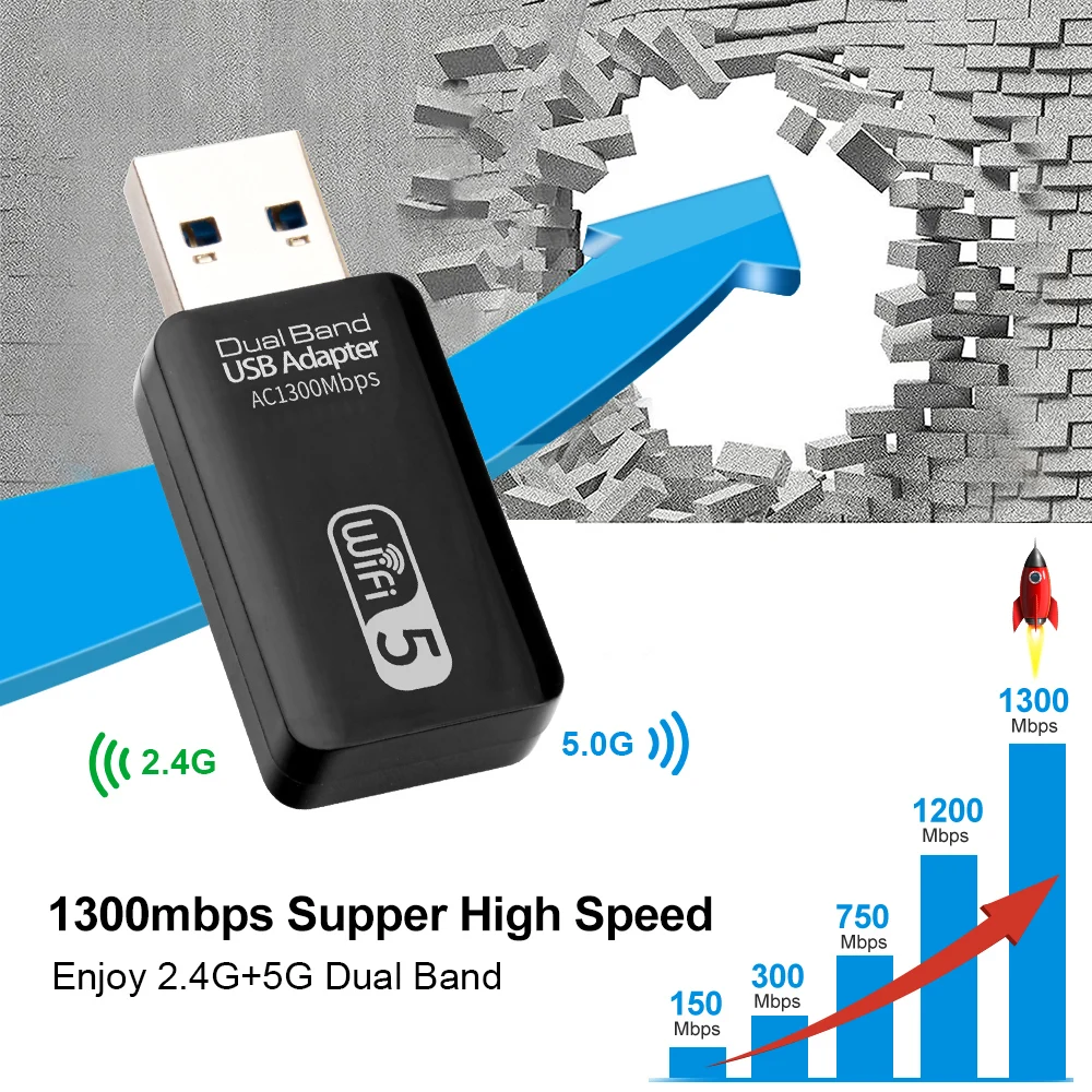 Адаптер Wi-fi Usb 3 0 1300 м |