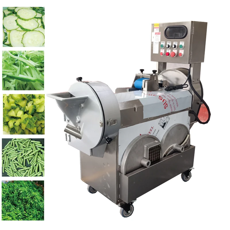 

Vegetables Cutting Machine Commercial Stainless Steel Automatic Multifunction Electric Slicer Cabbage Chopper 1.1KW