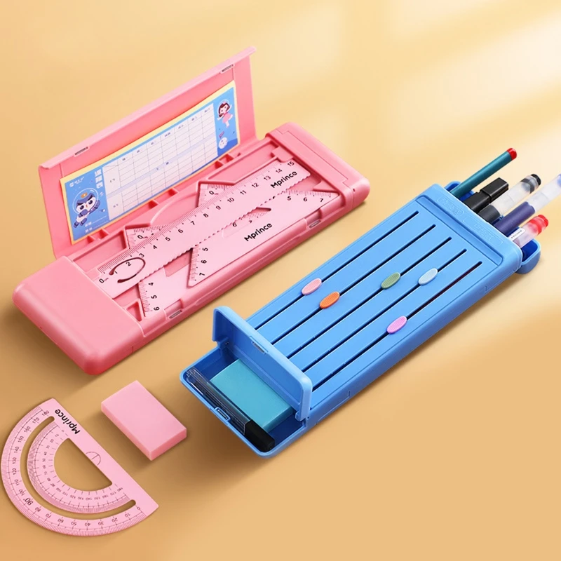 

Multi-functional Pencil Case Kit with Gel Pen Eraser Rulers for Kid Student Gift