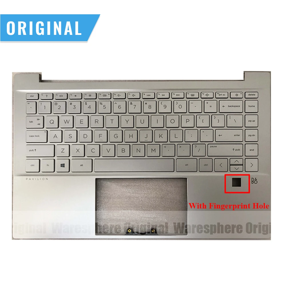New Original Palmrest for HP Pavilion 14-DV Upper Case With Backlit Keyboard Fingerprint Hole M16651-001 52G7GTATP20 Sliver | Компьютеры и