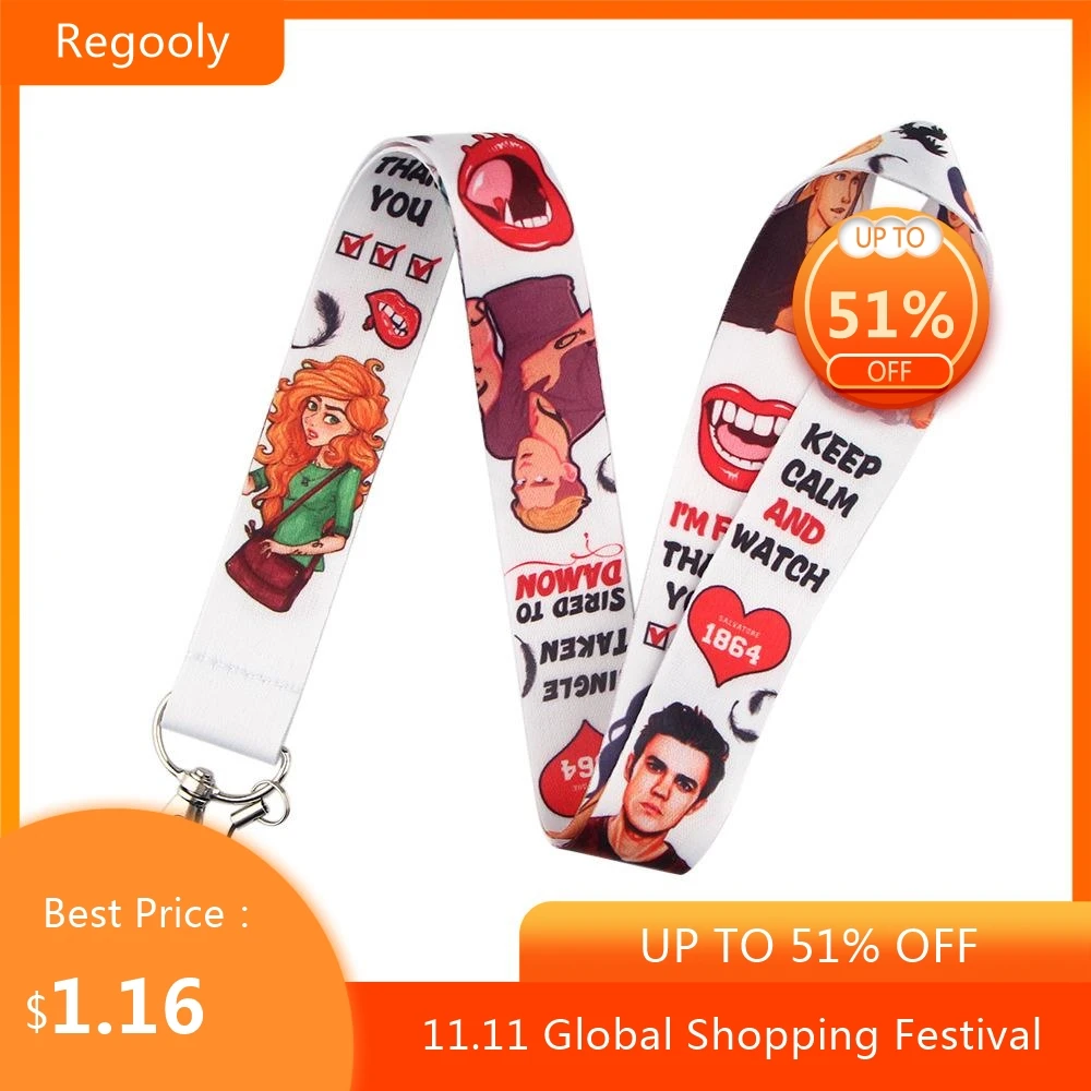 

The Vampire Neck keychain necklace webbings ribbons Anime Cartoon Neck Strap Lanyard ID badge holder Keychain Lanyards