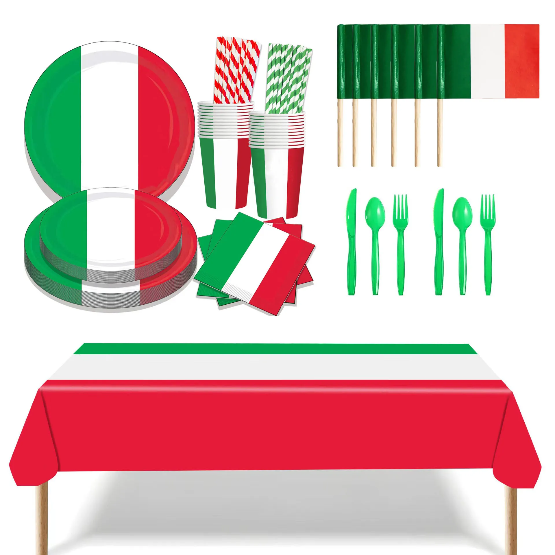 Italian Dinner Party Decorations Italian Flag Rectangular Ta