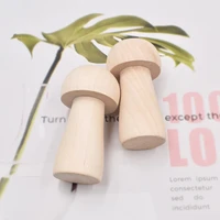 unfinished wooden mushroom 5pcsset blank wood color small mushroom for arts and crafts projects decoration diy paint color