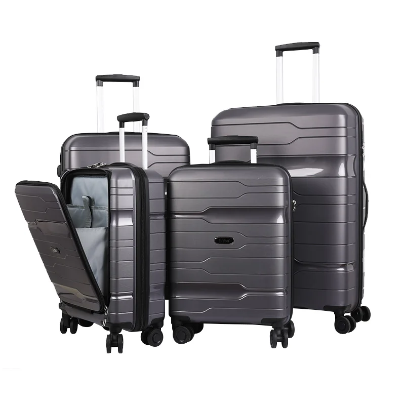 

TSA lock Universal wheel Luggage Hard side suitcase with front pocket 20 inch luggage