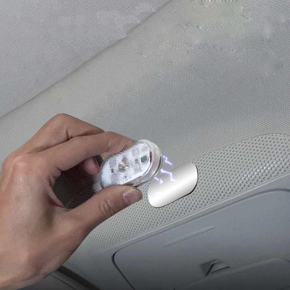 

Светодиодный сенсорный светильник для салона автомобиля, Перезаряжаемый USB светильник с сенсорным выключателем, беспроводная лампа для ок...