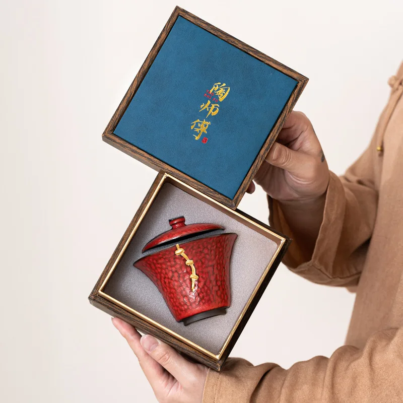 Ручная работа Persimmon HY Nail Tureen Чаша для чайной церемонии Подарок подруге Друг