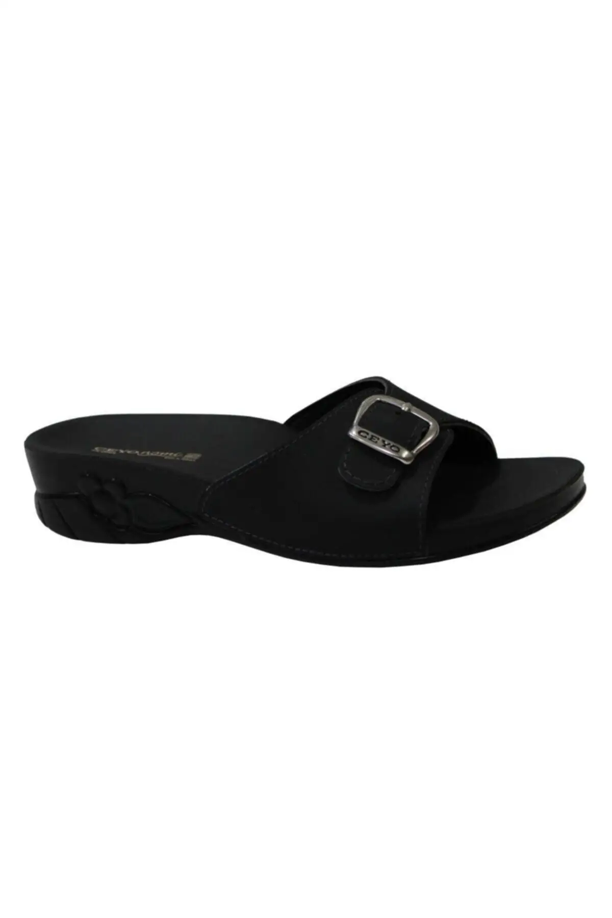 

Flora-6 Black Orthopedic Lady Slipper & Sandals