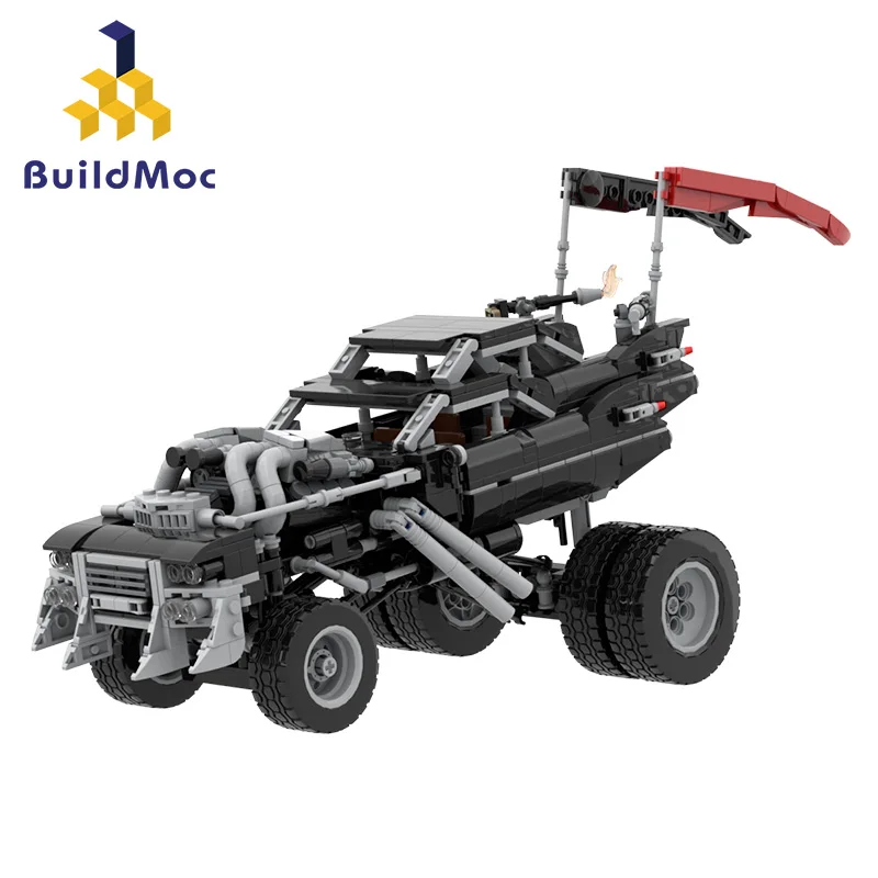 

BuildMoc, пустыня, поле боя, скорость, внедорожник, искусство для Mad-Max, высокотехнологичная модель автомобиля Gigahorse, игрушки, детские подарки