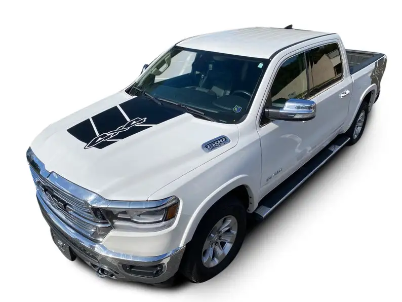 

Fits Dodge Ram 1500 Hood Walker Graphics Vinyl 3M Auto Stripes Decals And Stickers Years 2019-2022