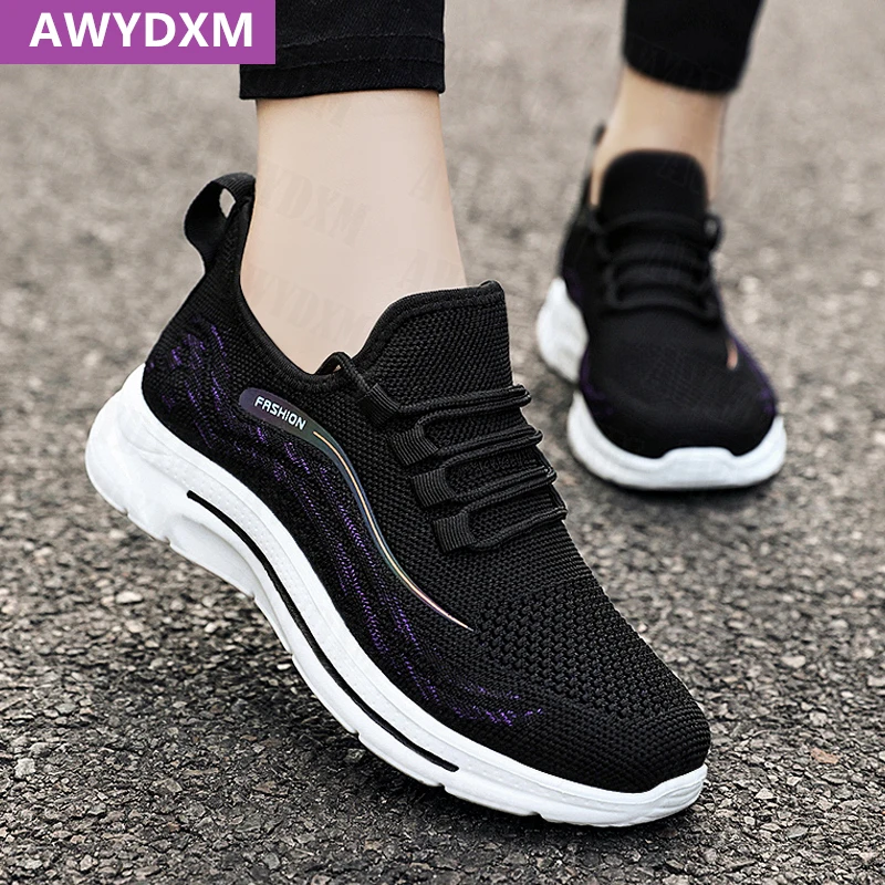 

Женские сетчатые кроссовки, спортивная обувь на плоской подошве, новинка 2022, летняя повседневная прогулочная дышащая обувь для бега, дизайн...