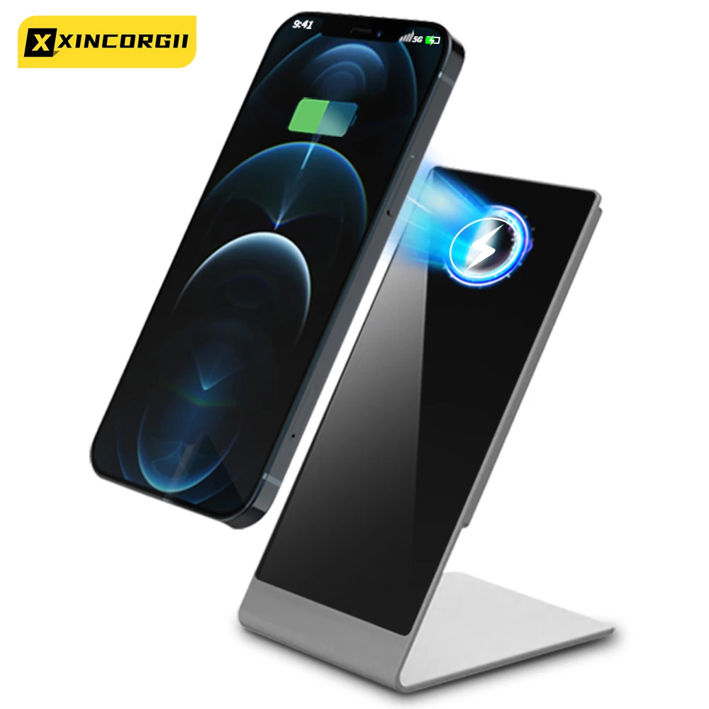 

Aluminum Magnetic Wireless Charger Docking Stand 15W For Magnetic IPhone 12 Pro Max Charging With Magnet