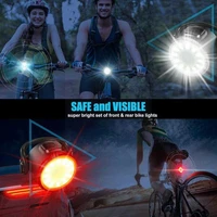 bicycle rear light usb rechargeable waterproof bike safety warning light for mtb helmet pack tail light cycling taillight 2 v0y3