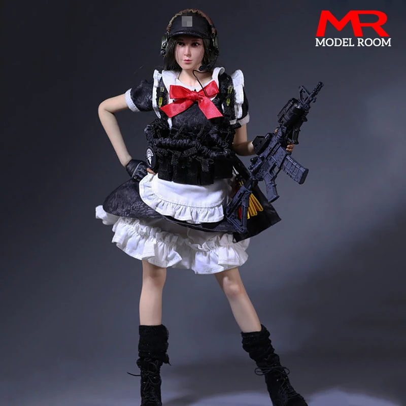 

MCCTOYS MCC-003 1/6 Black Python Camo Armed Maid Clothes Set Female Soldier Clothing Model Fit 12'' Action Figure Body Dolls