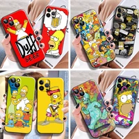 simm psons funny homer for apple iphone 13 12 11 pro max mini se 5 6 7 8 plus x xr xs max phone case liquid silicone cover coque