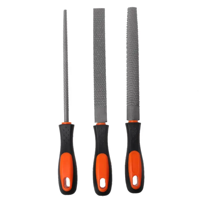 

3Pcs/Set Rasp Steel File Carving Flat Round Semi-circular Shape Metal File