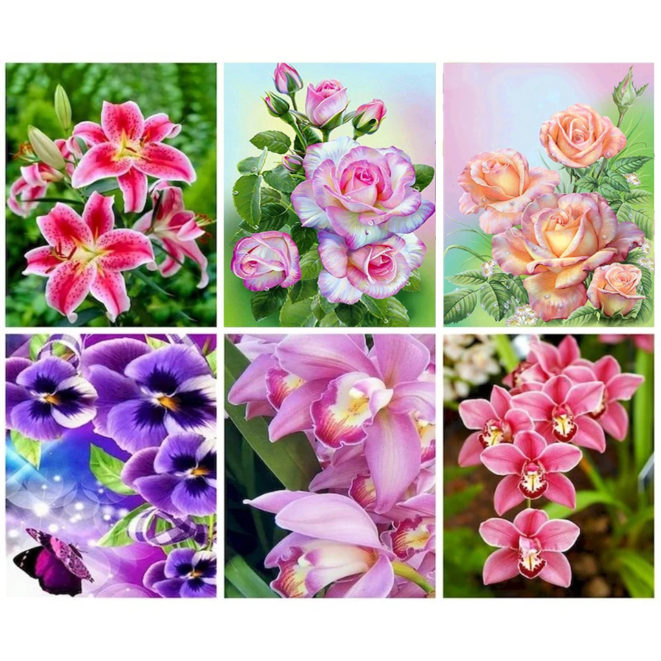 

Алмазная живопись 5D "сделай сам", китайские розы, цветы, искусство, Набор для вышивки крестиком, домашний декор, Новое поступление 2023