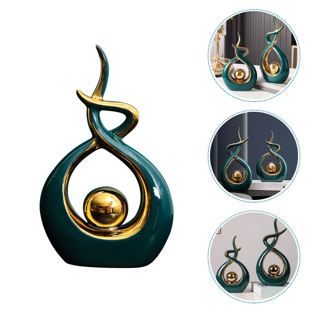 

Modern Home Decor Abstract Posture Ceramic Statue Stand Table Decoration