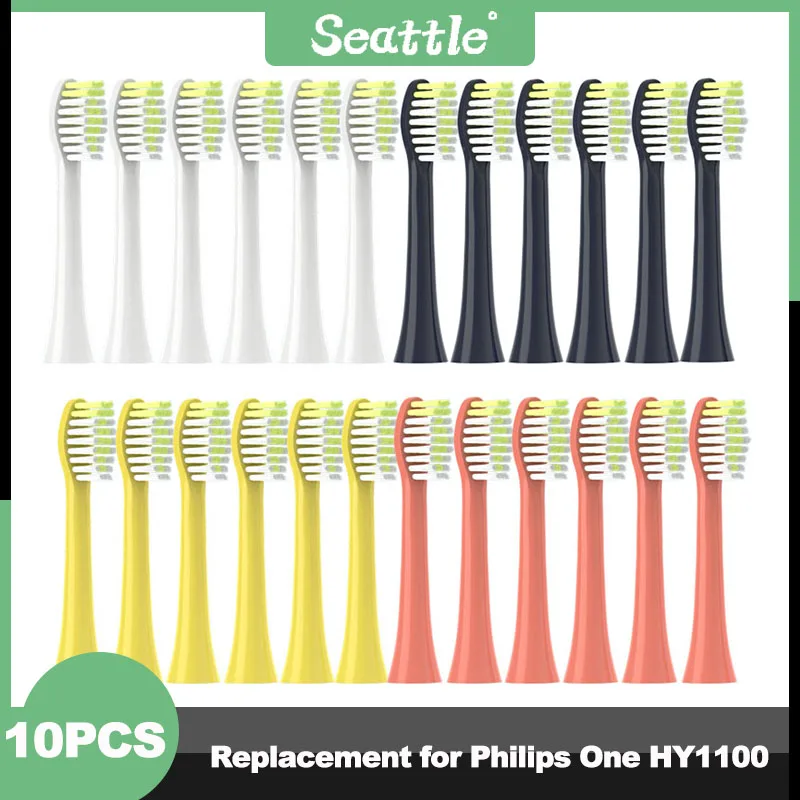 12PCS Replacement for Philips One HY1100 Toothbrush Heads Electric Whiteing DuPont Soft Brush Heads Cleaning Vacuum Nozzle