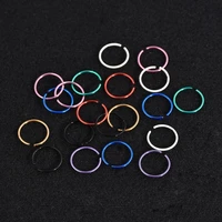 universal nose rings multi colors reusable minimalistic fashion nose hoop nose stud nose hoop 20 pcs