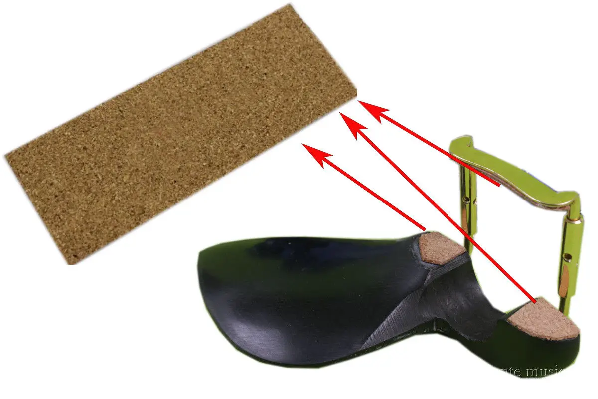 Violin Chin Rest Cork Mat Board Set up On Clamp Parts 45x65x2mm | &amp Accessories