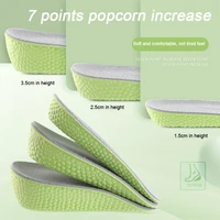 seven point height increase insole invisible inner heightening pad sneaker half cushion sports shoes boost pads for men women