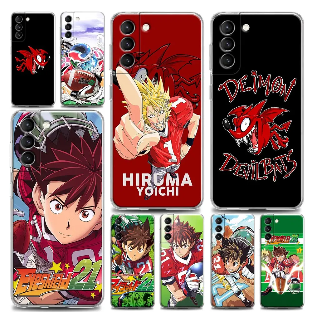 

Anime Eyeshield 21 Hiruma Yoichi Devil Bats Clear Samsung S22 Ultra Case For Galaxy S21 S20 FE S22 Ultra S10 S9 Plus Cases Cover