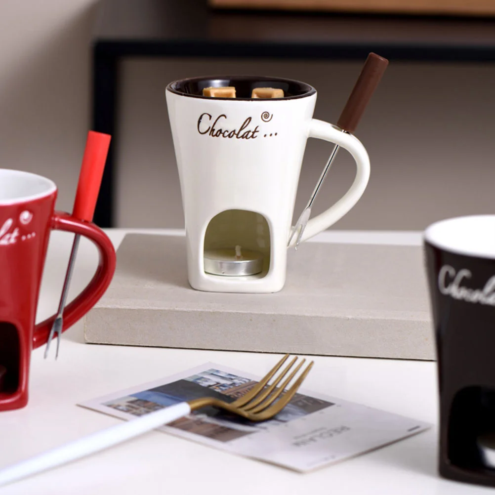 2 комплекта чашек для фондю чашки плавления шоколада кофейный нагреватель горшки