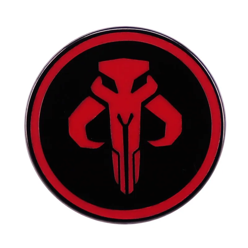 

Star Wars Brooch The Mandalorian Logo Circular Metal Badge Clothing Decoration Bags Accessories Lapel Pins