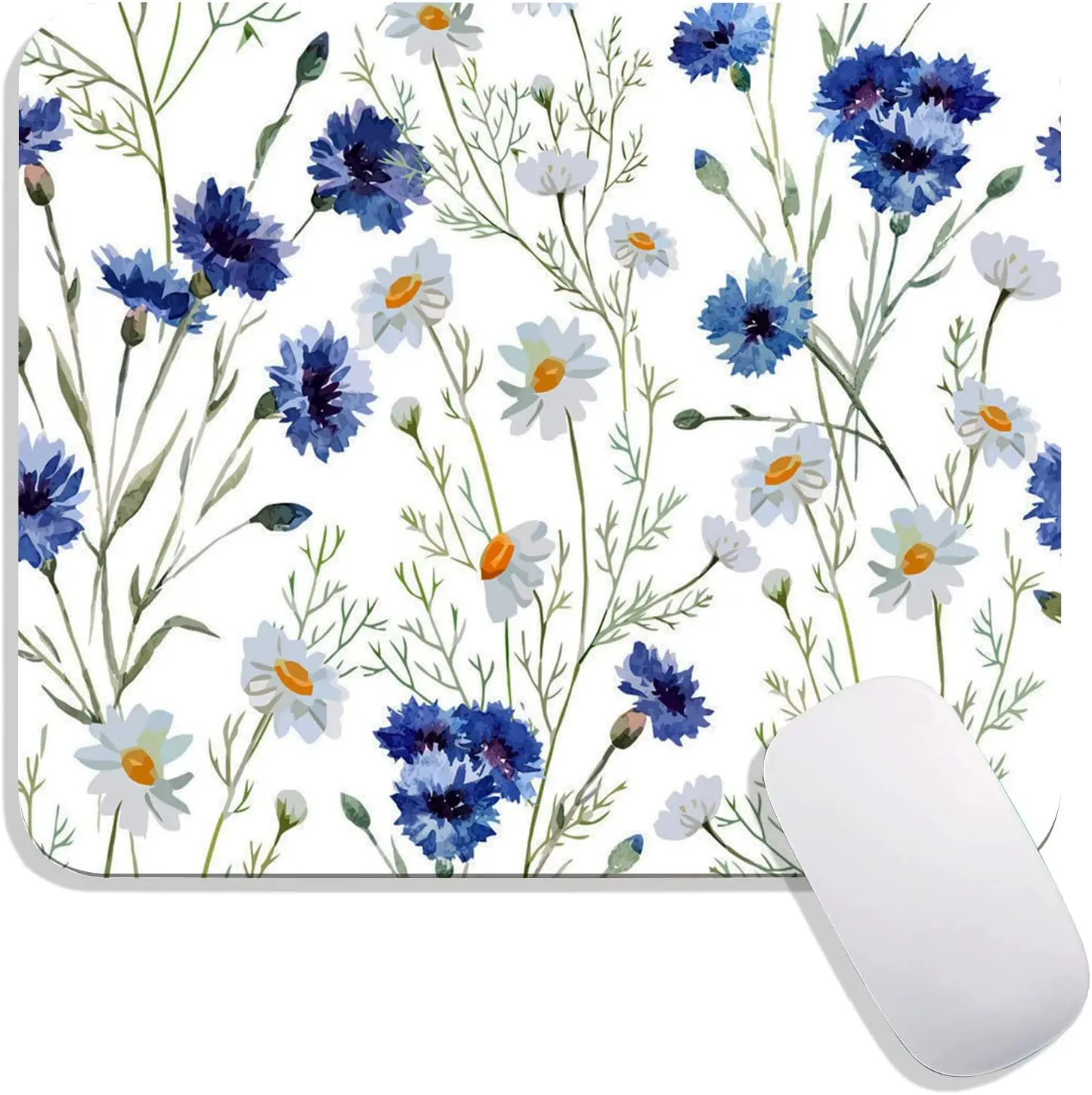 

Pretty Floral Mouse Pad Personalized Premium-Textured Mousepads Design Non-Slip Rubber Base Computer Mouse Pads 9.7x7.9 Inches
