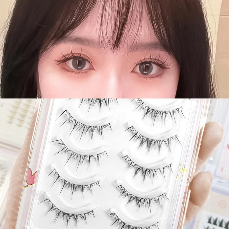 

Messy Little Devil False Eyelashes Grafted Fish Tail Segment Fake Eyelashes Fairy Lolita Lash Extension Natural Daily Eye Makeup