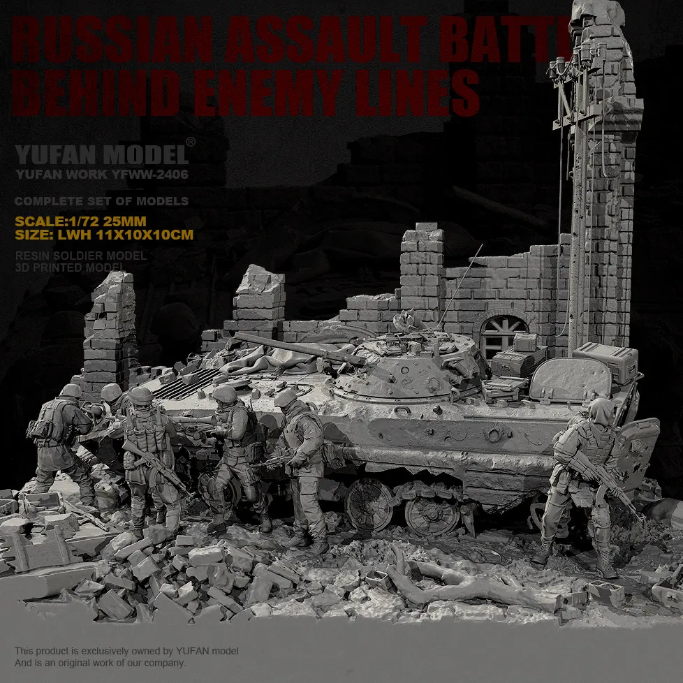 Фото YUFAN MODEL 1/72 Наборы моделей солдат из смолы (полный комплект) Требуется сборка и окраска 3D-печать YFWW-2406/3D №3