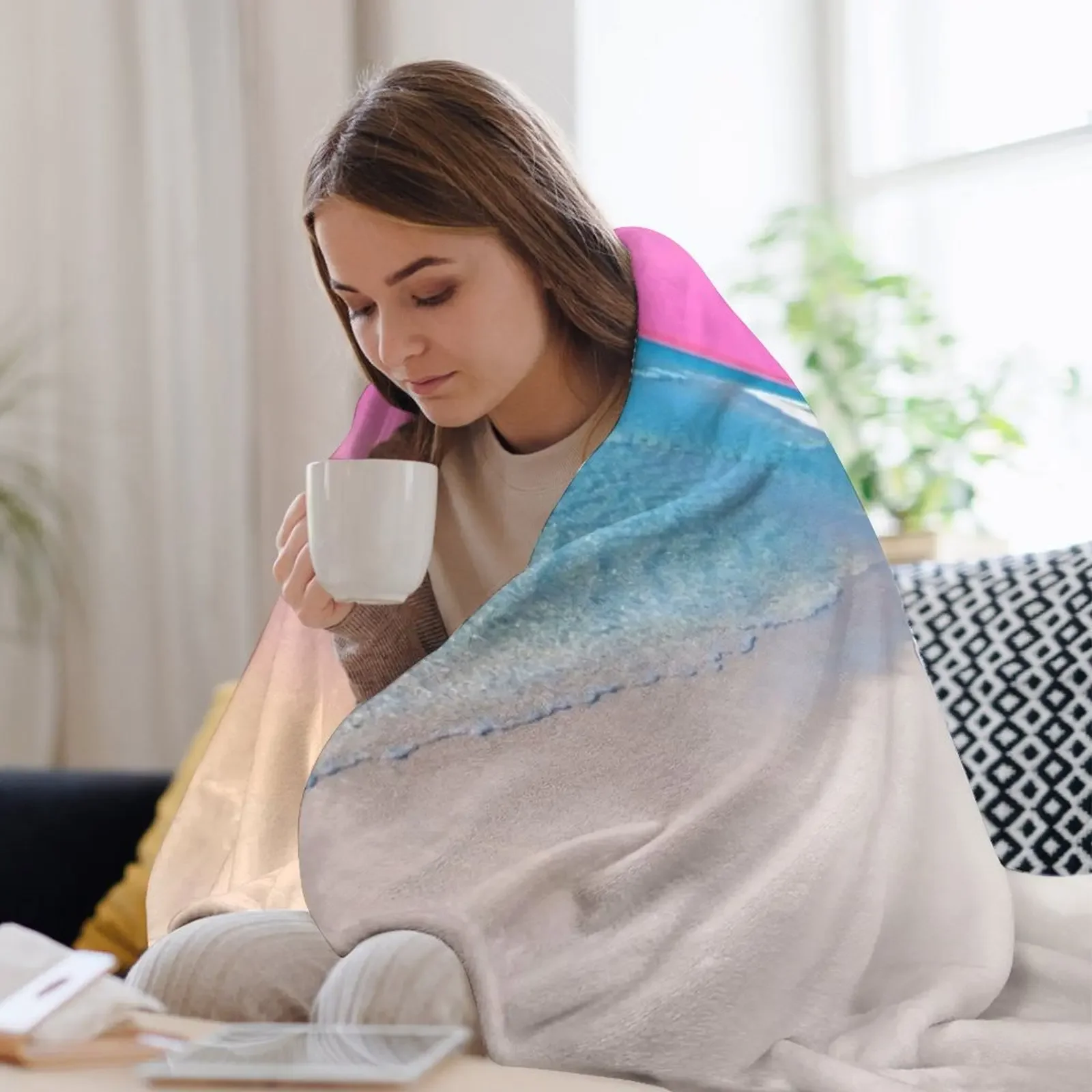 Ocean &amp Moon II плюшевое одеяло