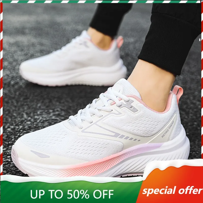 

2023 Running Shoes Light weight Summer non-slip stripe sole outdoor jogging wholesale mesh sneakers shoes tenis masculino