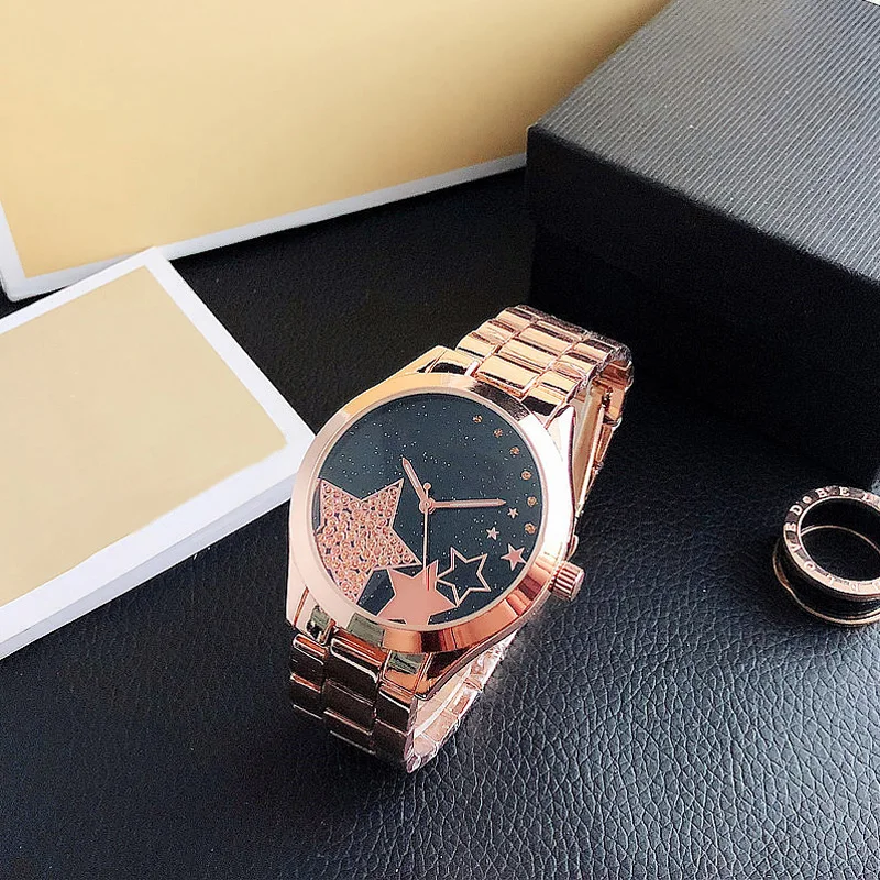 Brand Wrist Watches Women Girl Ladies Crystal Style Quartz Casual Steel Metal Band Clock m54