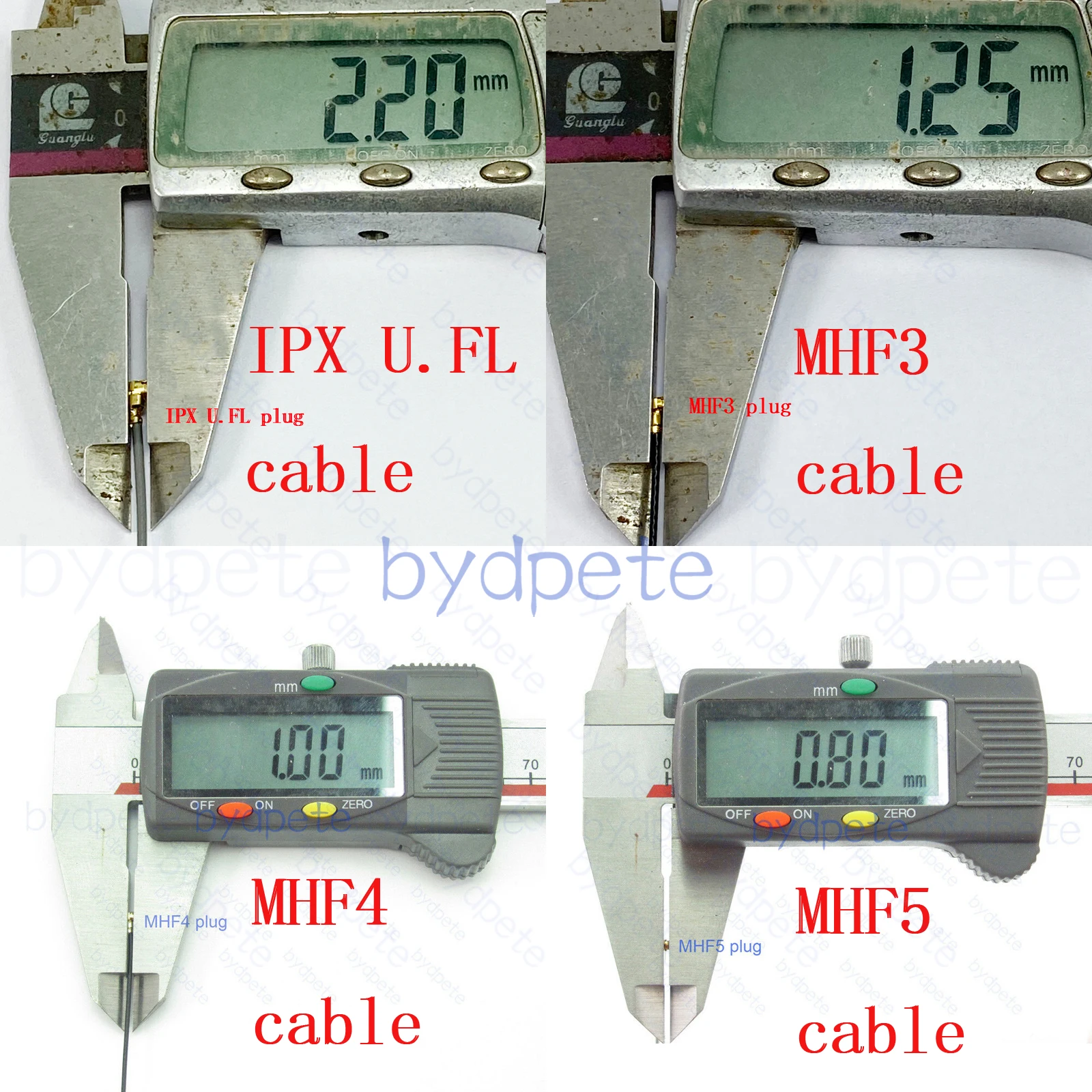 Фото IPX IPX1 UFL штекер U.FL «мама» к SMB SMC RCA CRC9 TS9 MCX MMCX QMAMale «мама» RG1.13 Кабель Blake 50 Ом №4