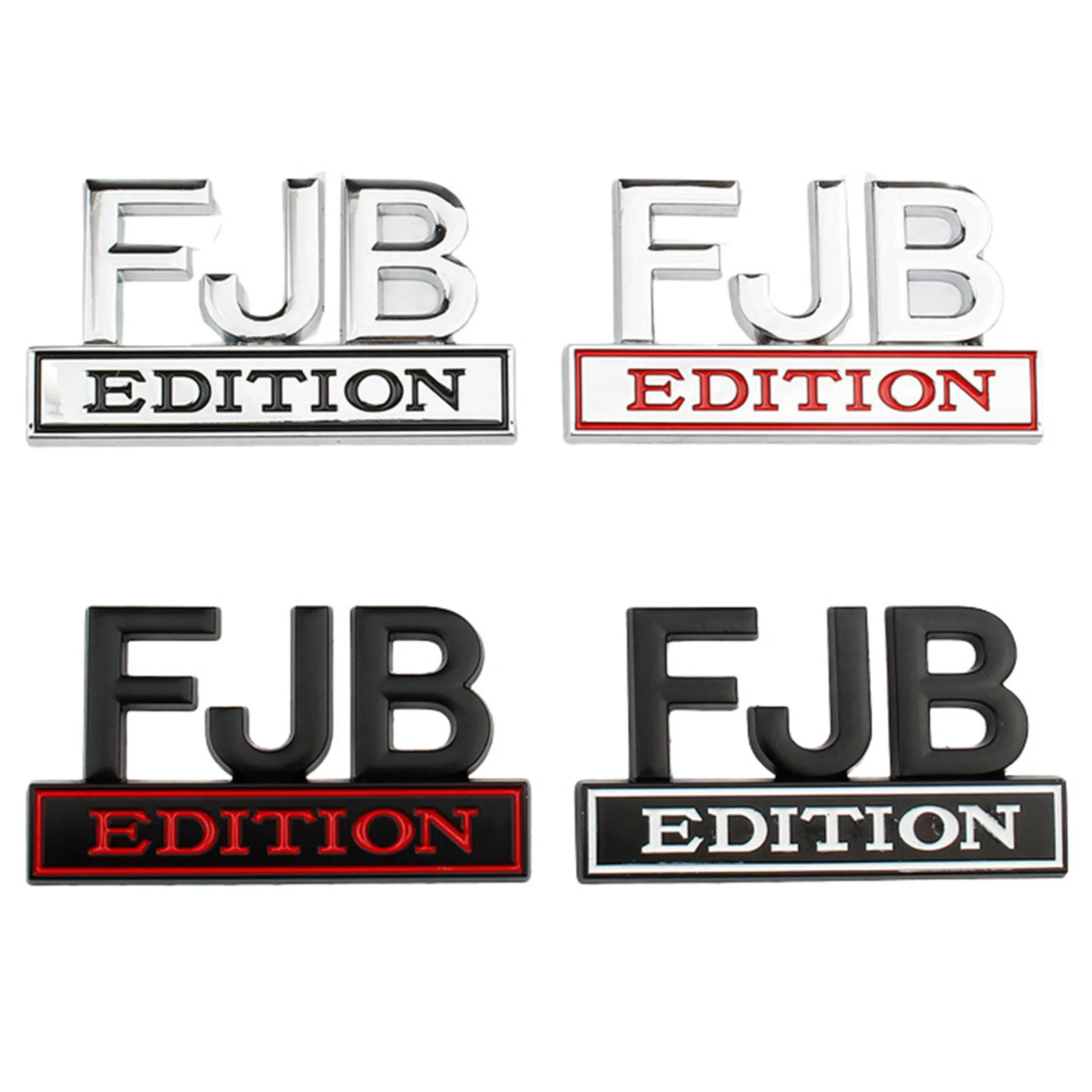 

FJB 3D Zinc Alloy Sticker Car Body Emblem Decal Sun-proof Stickers Car Styling Tailgate Badge Decoration Auto Accessories