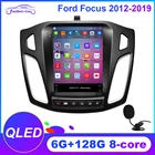 Автомобильный мультимедийный плеер для Ford Focus 3 Mk 3 2011 2012-2019, автомобильный радиоприемник с экраном Tesla, видеоплеер, Android, GPS-навигатор, Plyaer