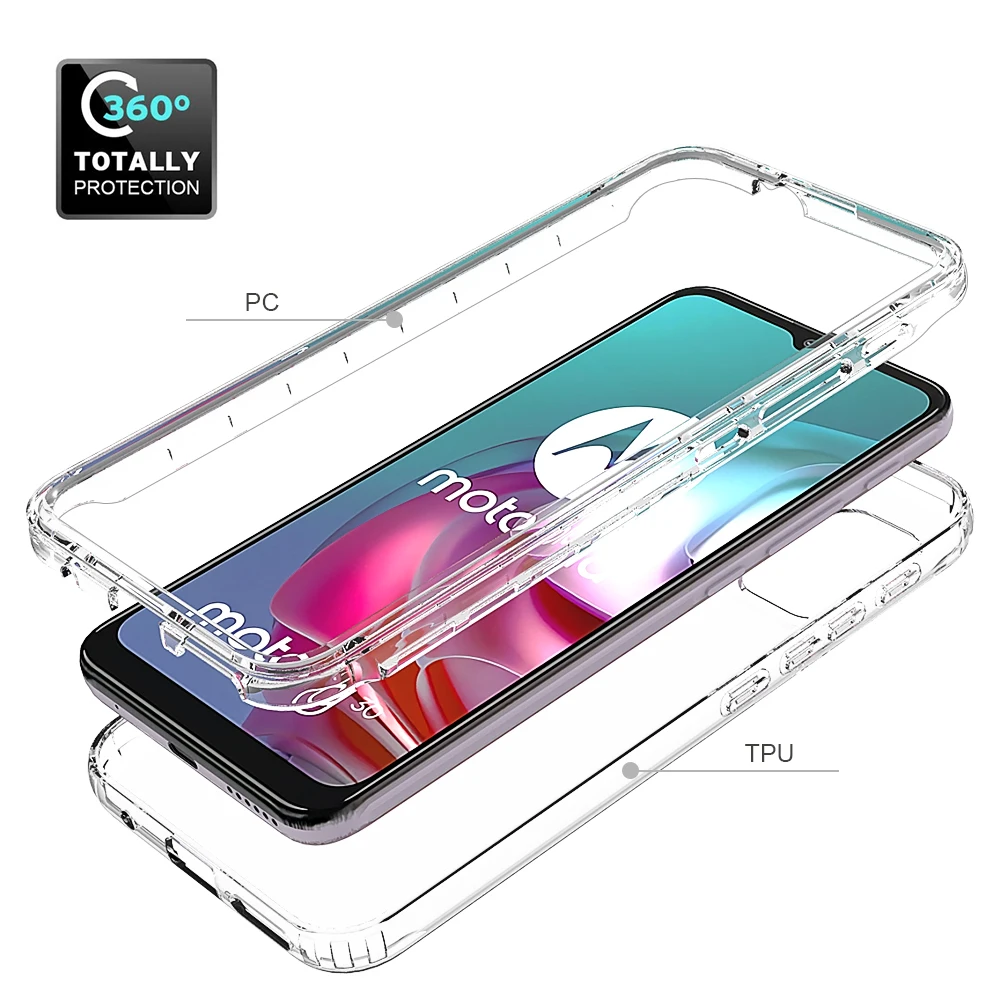 Чехол для Motorola Moto G30 G20 G10 Power G60 G9 Plus полная защита Жесткий ПК + Мягкий ТПУ