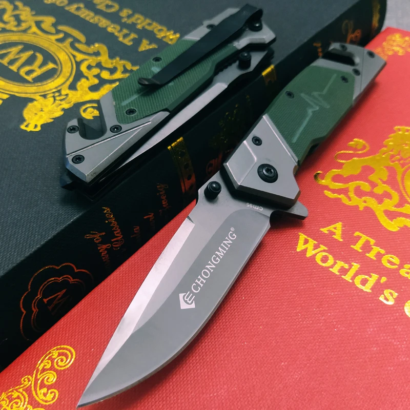 

Black Titanium Hunting Survival Folding Knife Pocket Self-defense Military Tactical Hunting Knives Blade Hand Tool VG10 Handle